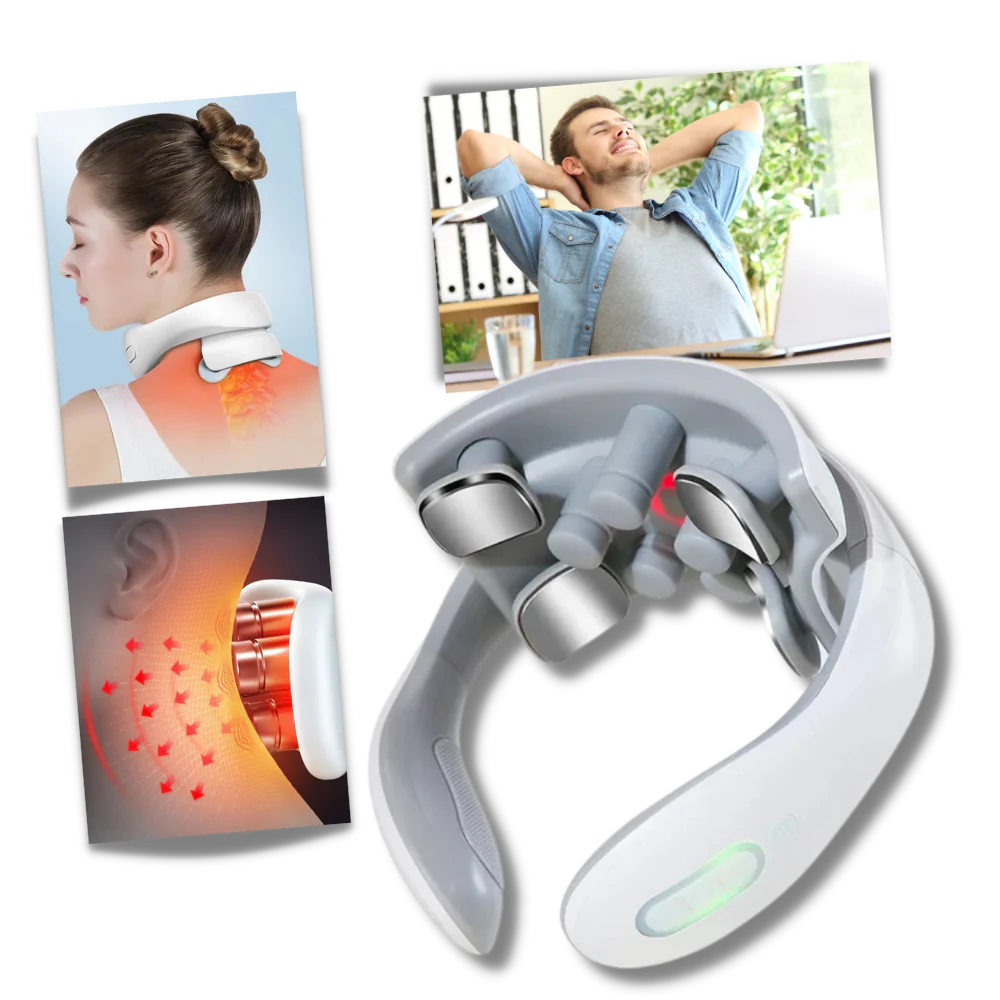 Vier Hoofd Verlichting Nek- en Schoudermassager