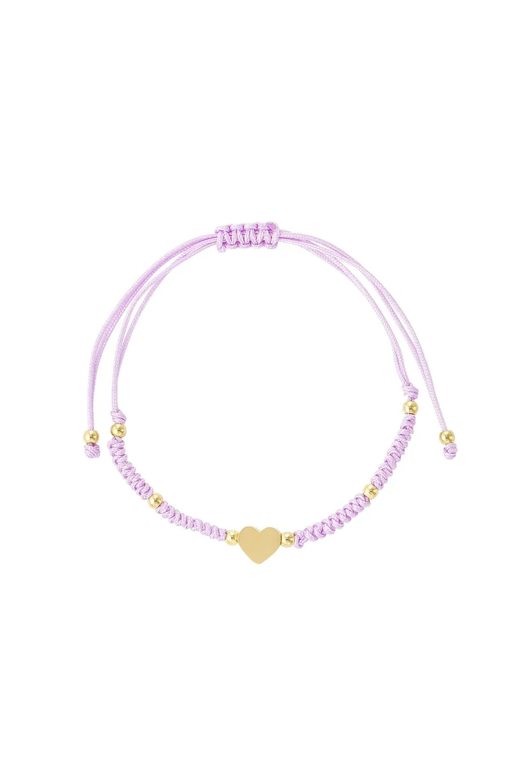 Hart Armband Vlecht | Lila