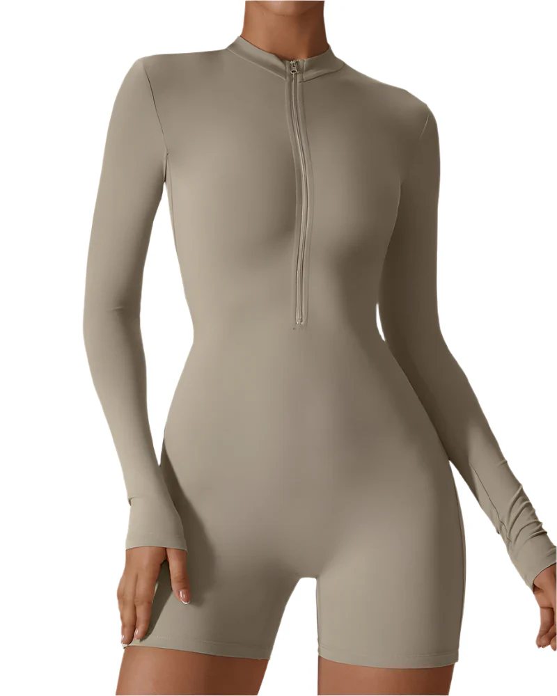 EliteFit Luxe Zip Jumpsuit Shorts | Lichtgewicht en stijlvolle workout essentiële voor ultiem comfort en prestaties