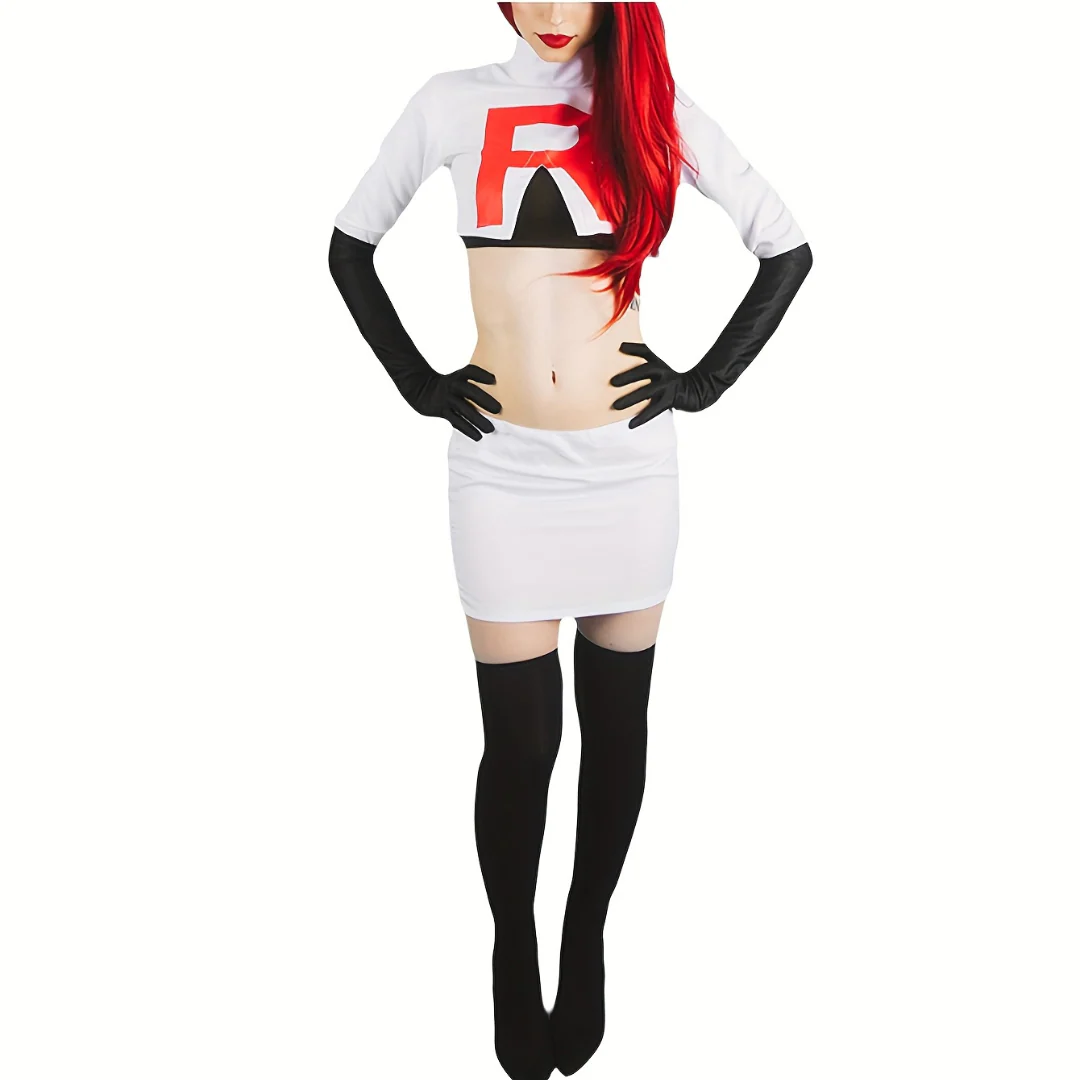 Dames Lange Mouwen Halloween Anime Kostuum Set | Mini