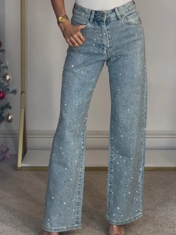 Sabine™ Glanzende Damesjeans