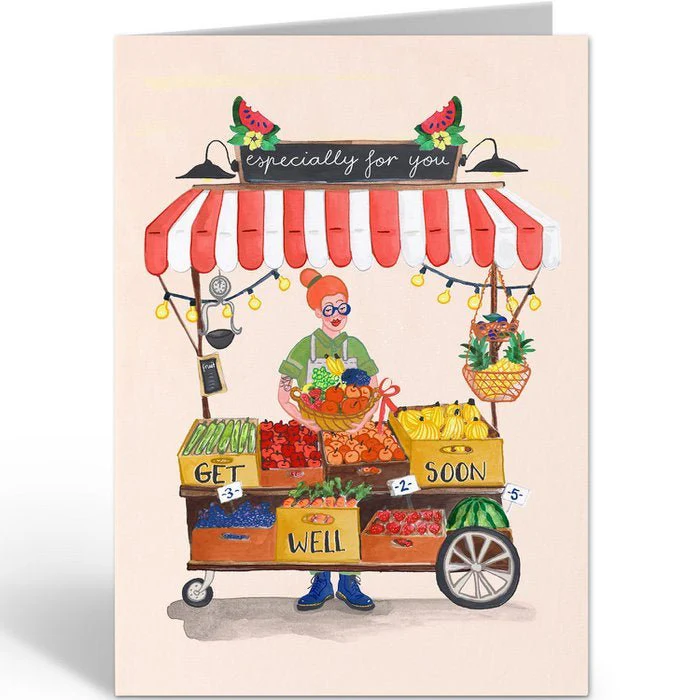 Kaart | Get Well Fruit Car