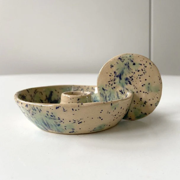 Kandelaar schijf confetti nude