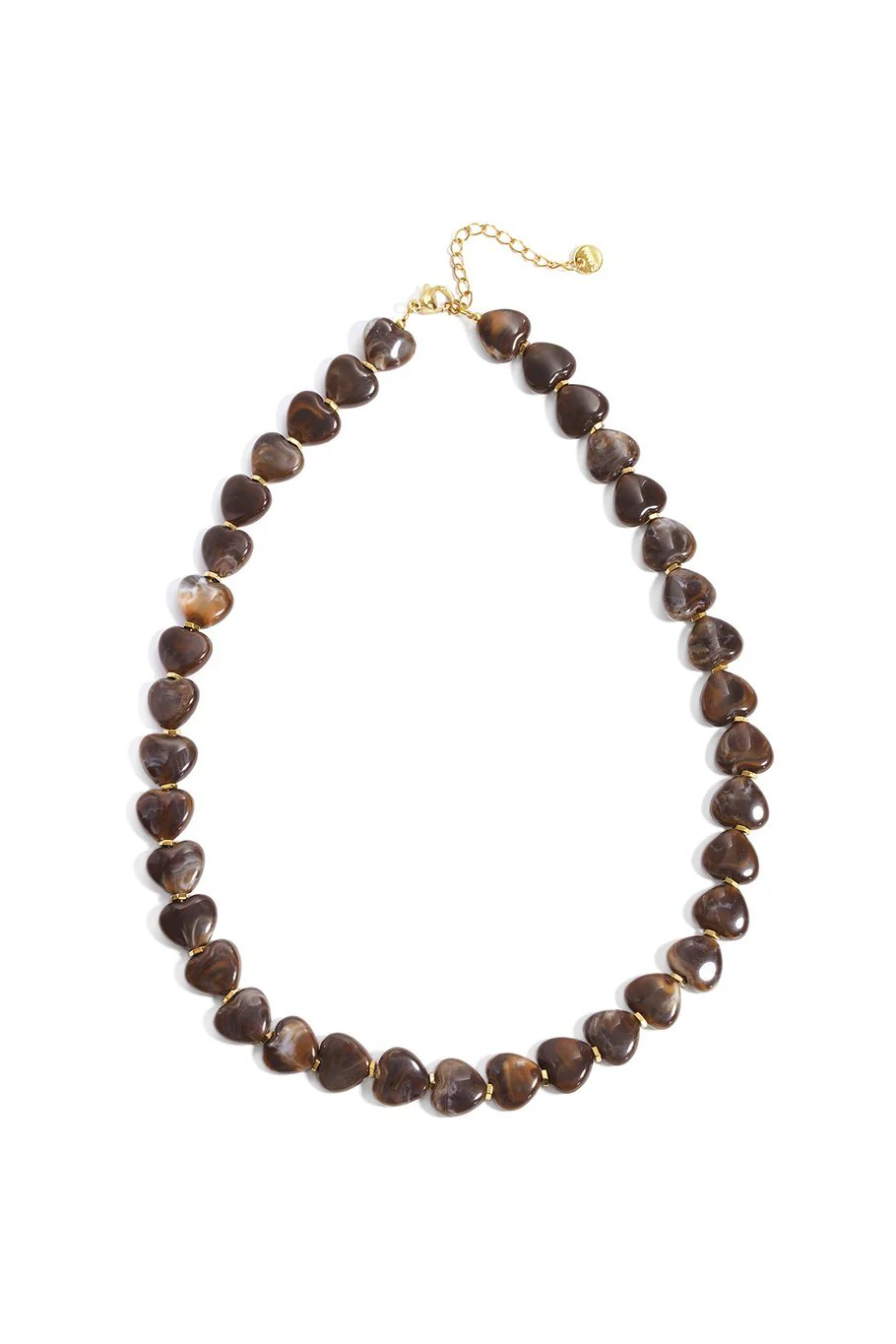 Ketting hartjes kralen | Brown Ketting hartjes kralen | Brown