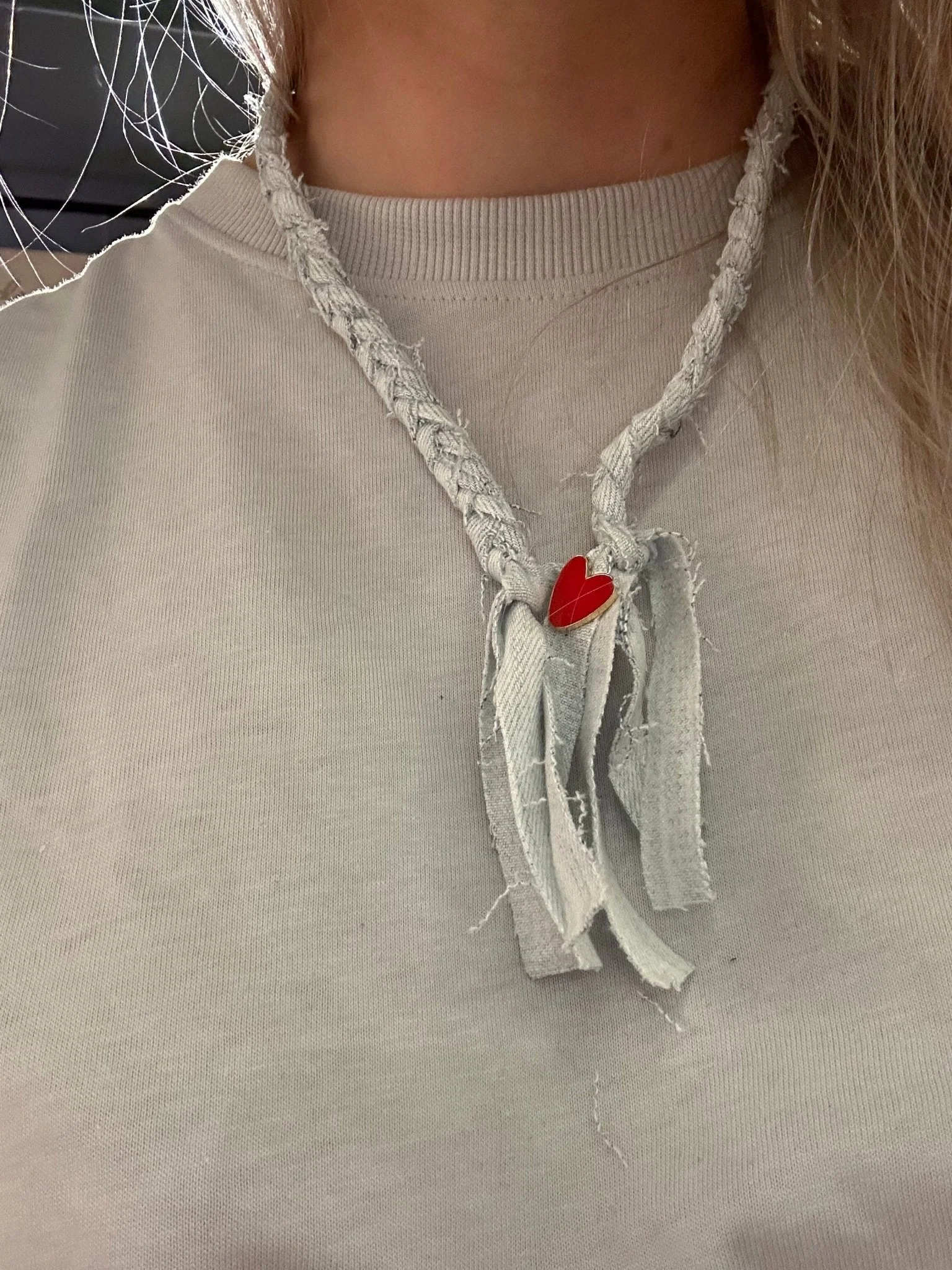 Ketting Light Blue Jeans | Hart Ketting Light Blue Jeans | Hart
