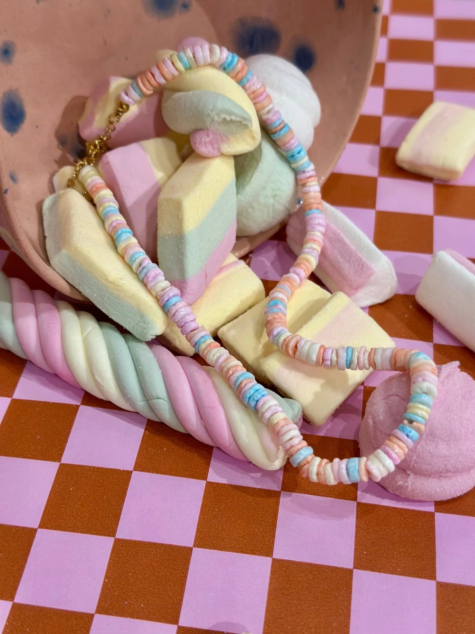 Ketting | Pastel kralen