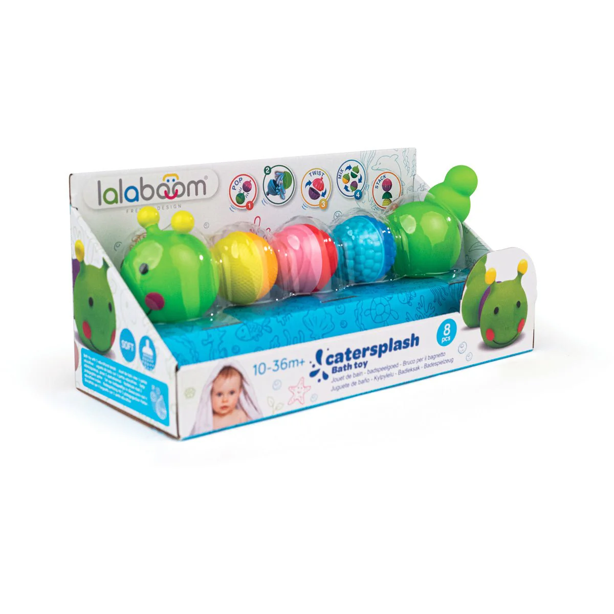 Lalaboom | Rups van Educatieve Kralen | 8 stuks Lalaboom | Rups van Educatieve Kralen | 8 stuks
