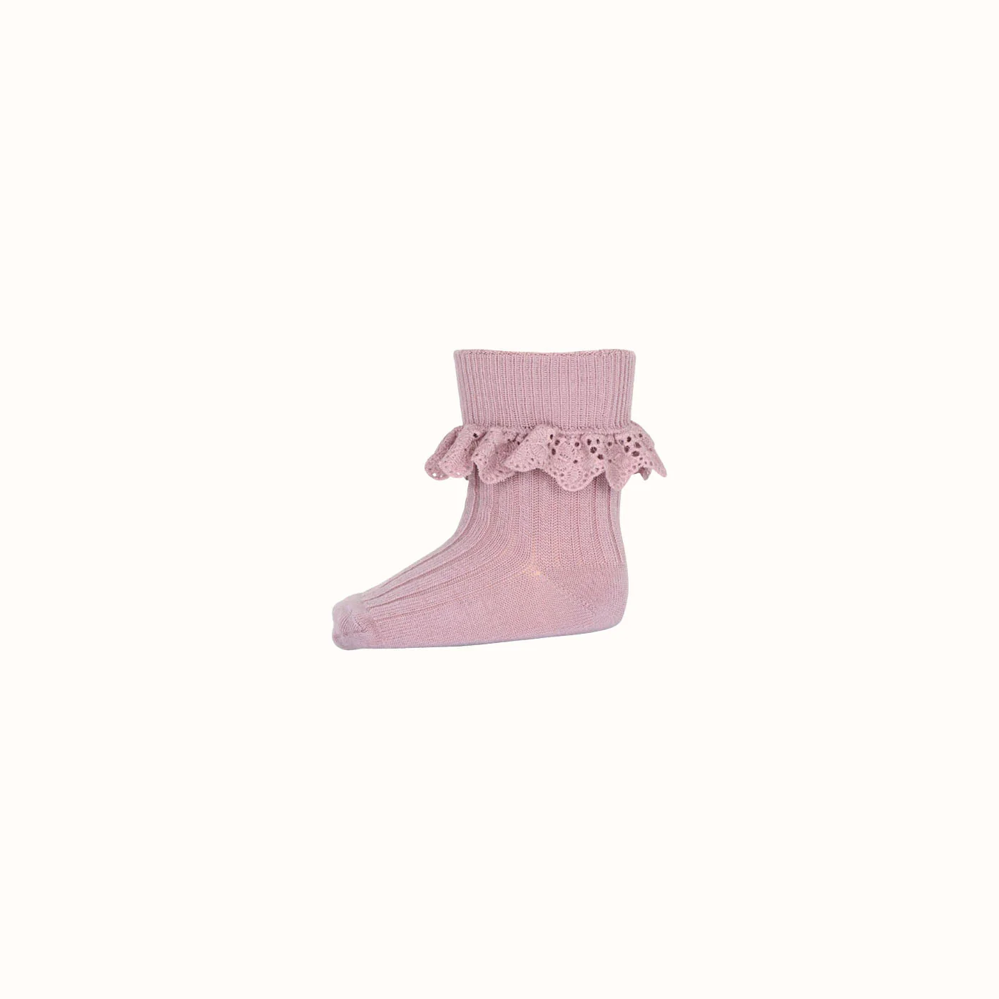 Lea sokken met kant | wood rose