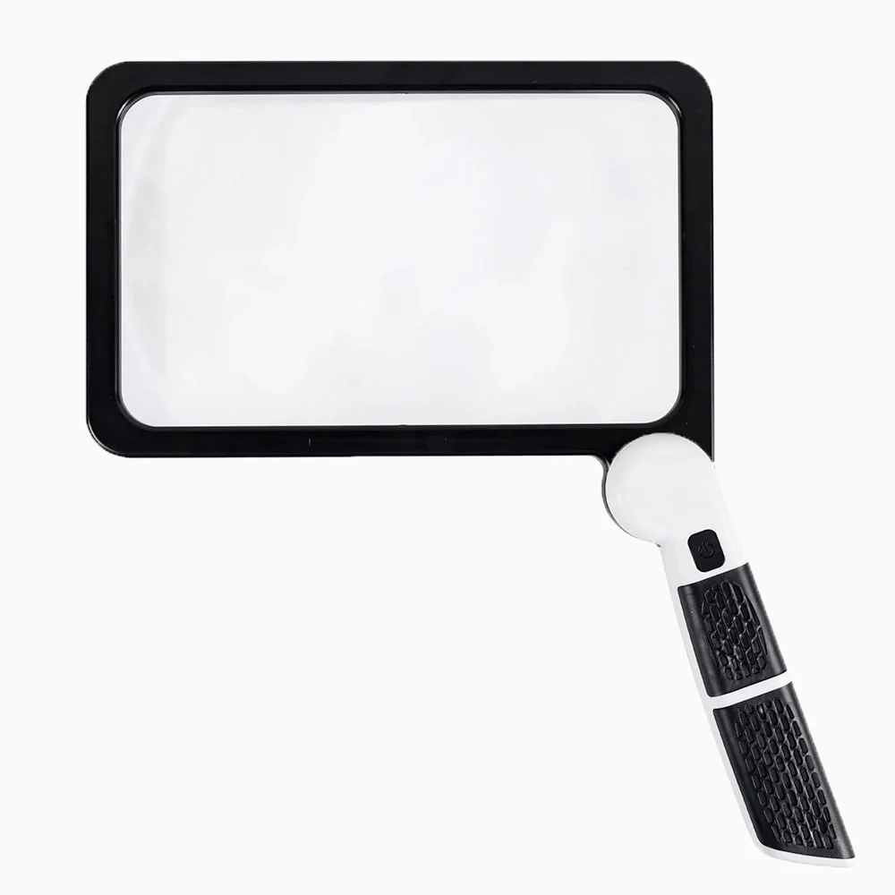 Volledige Handheld Vergrootglas – 5X Vergroting, LED verlicht vergrootglas met 3 modi, ideaal voor het lezen van boeken en voor senioren
