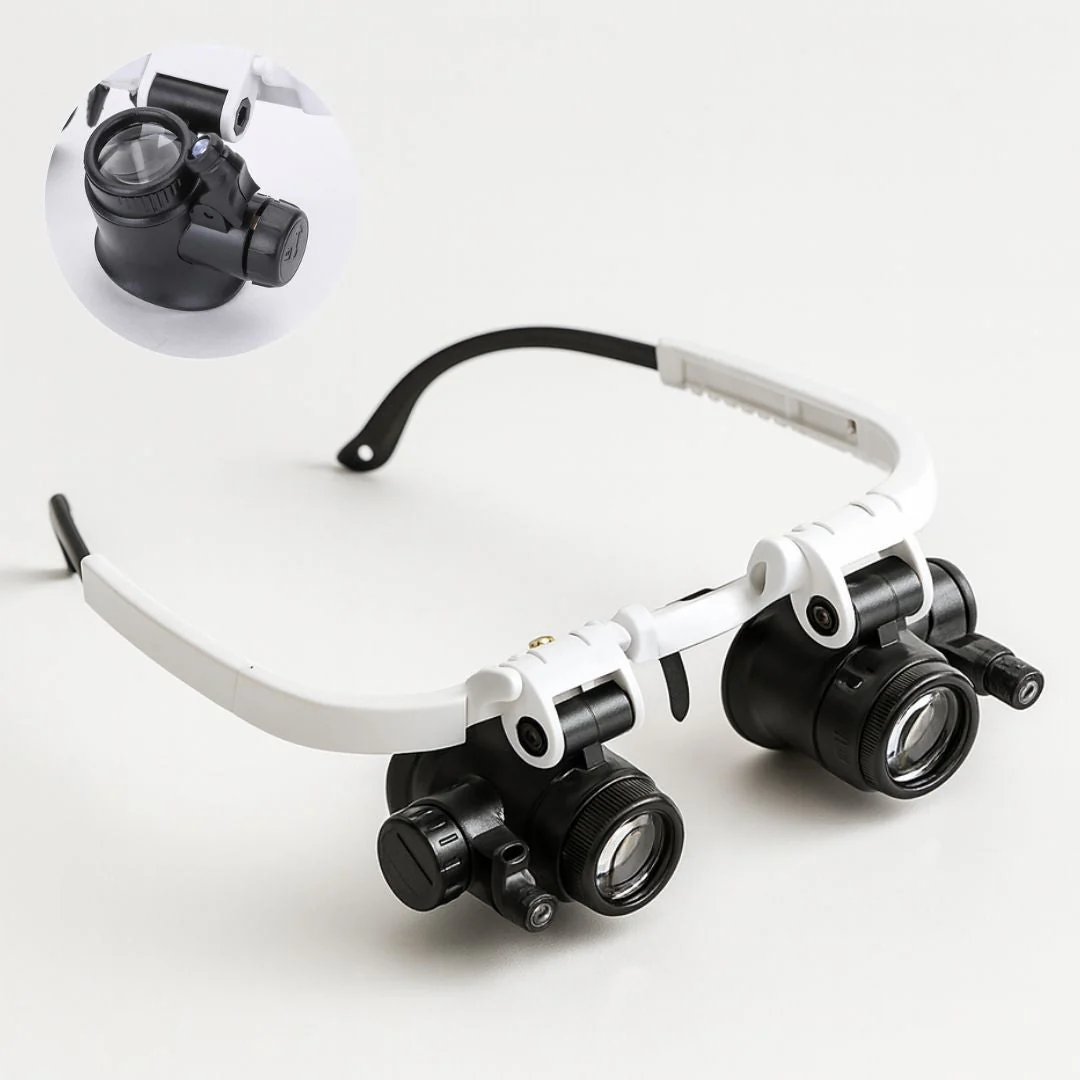 Lupenbril met licht en 8x, 15x & 23x vergroting | ZoomZicht