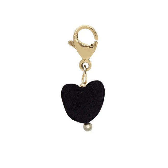 MADAM the label | Charm heart onyx goud MADAM the label | Charm heart onyx goud