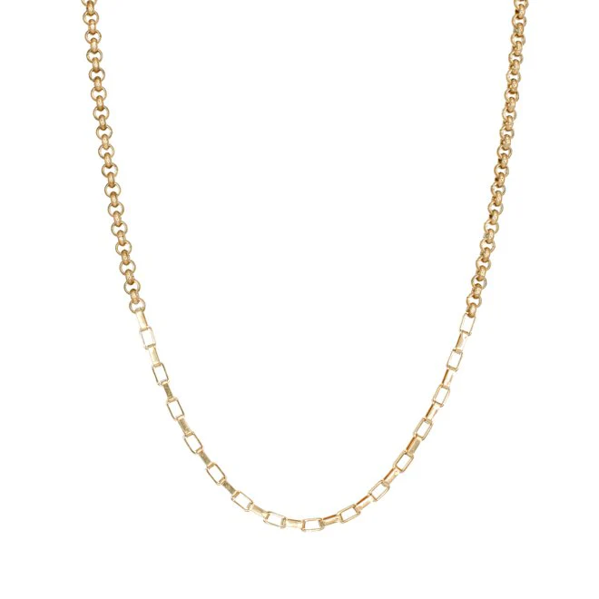 MADAM the label | Ketting square jasseron goud MADAM the label | Ketting square jasseron goud
