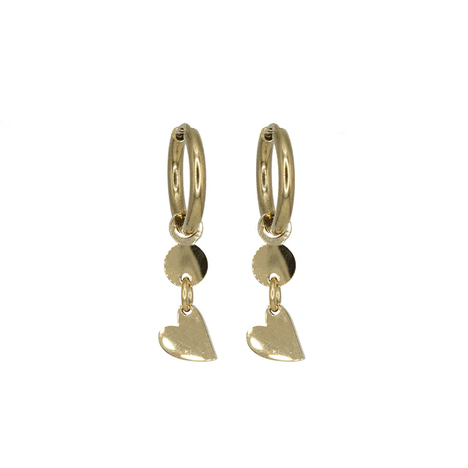 MADAM the label | Oorringen coin heart goud MADAM the label | Oorringen coin heart goud