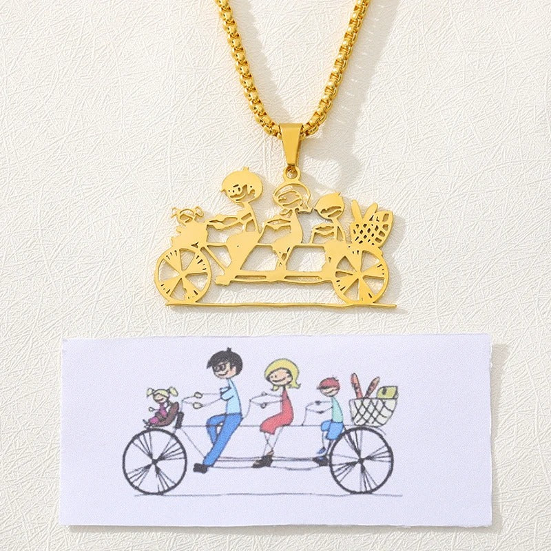 Persoonlijke Kindertekening Hanger Uniek Cadeau