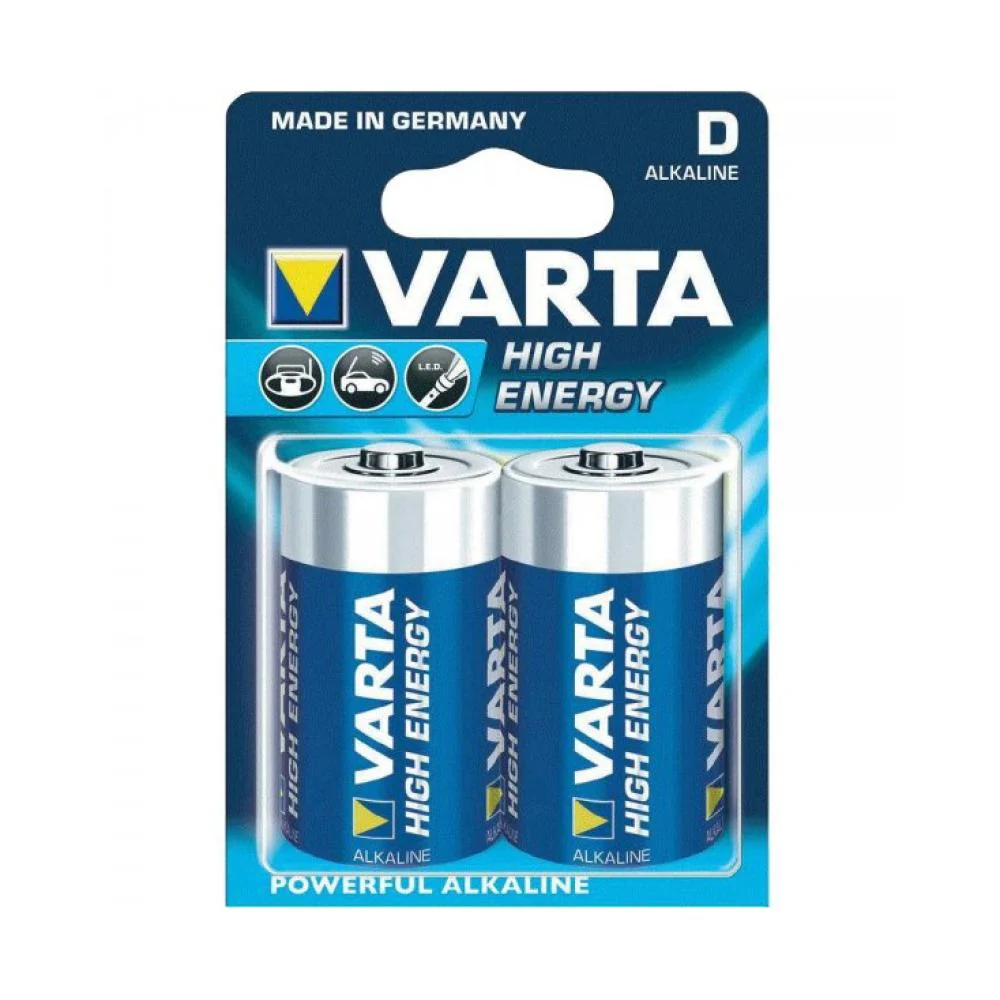 Varta High Energy Alkaline Batterij D-Cel LR20 2st Varta High Energy Alkaline Batterij D-Cel LR20 2st