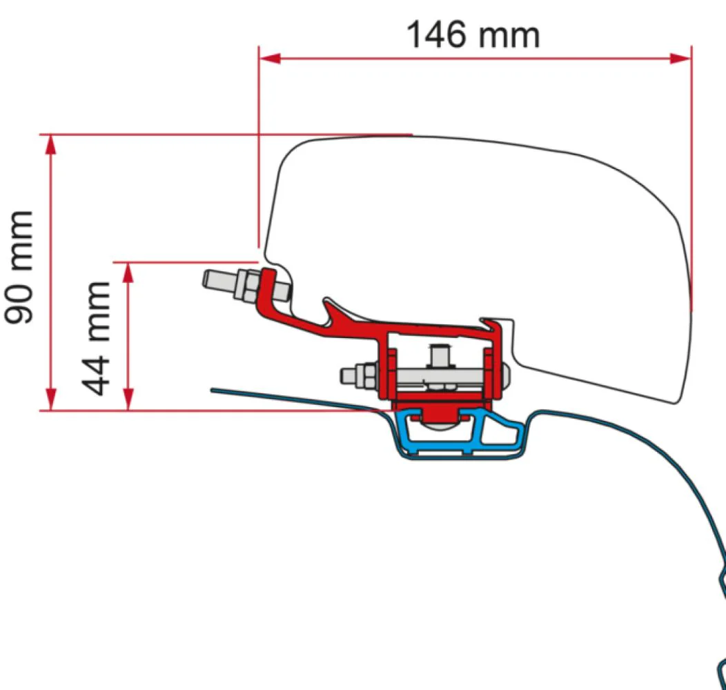 Fiamma VW T5/T6 Rail Kit L1/L2 F40Van