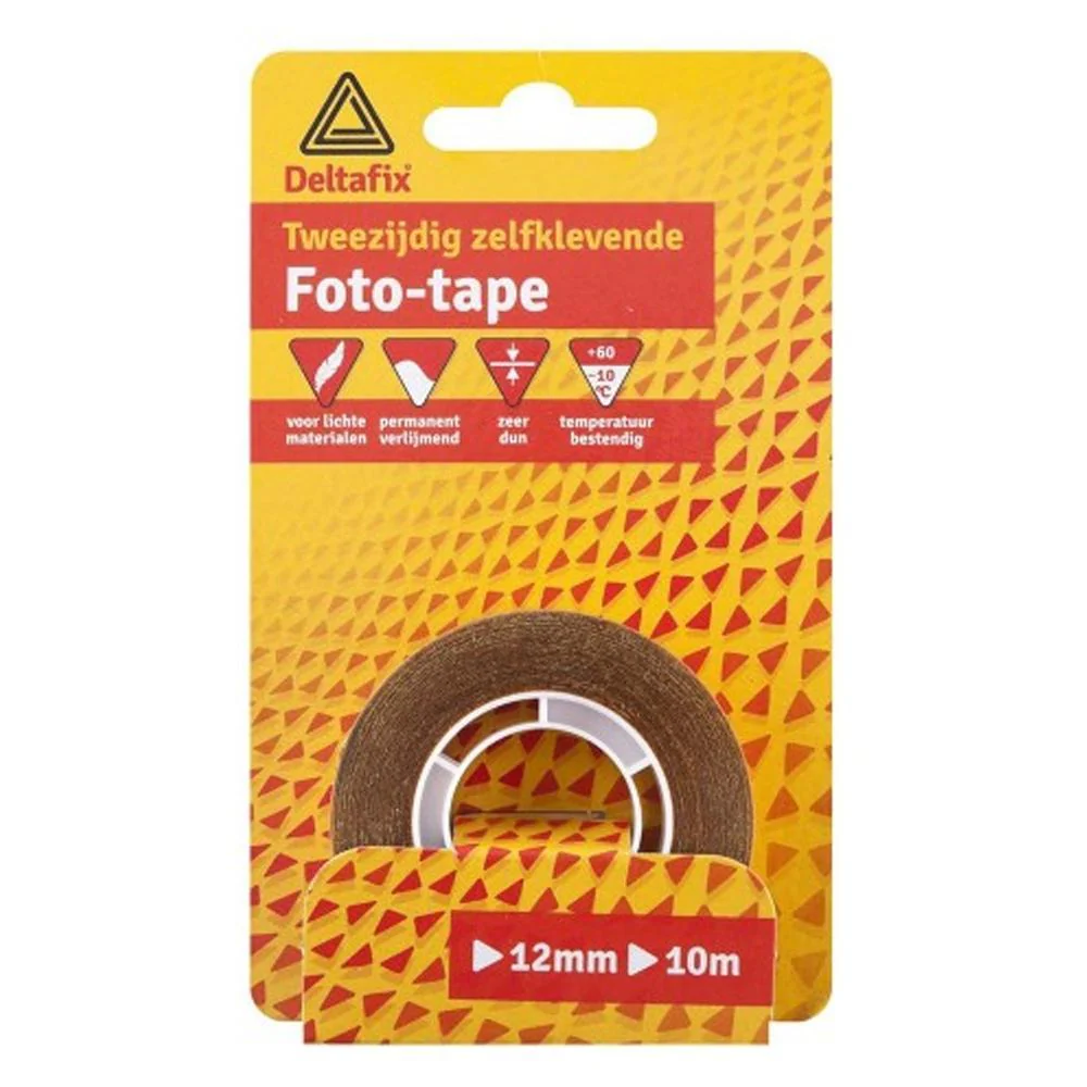 Deltafix 2-Zijdig plakband 10mx12mm transparant Deltafix 2-Zijdig plakband 10mx12mm transparant