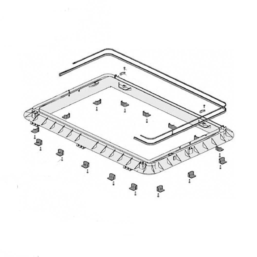 Dometic Dakraam Heki 2 Buitenkader compleet 32-39 mm