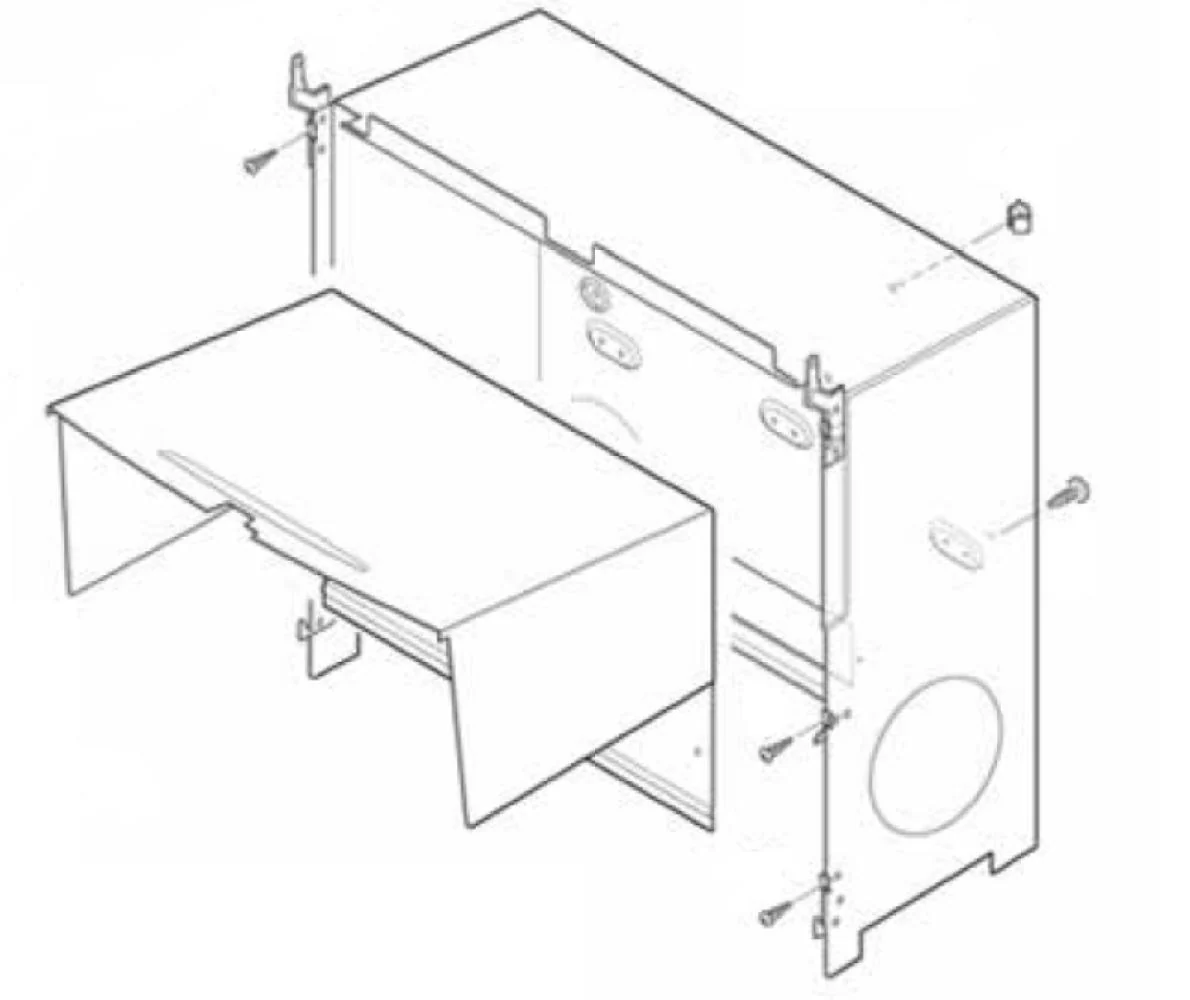 (32)Inbouwkast 2 ventilatoren compleet
