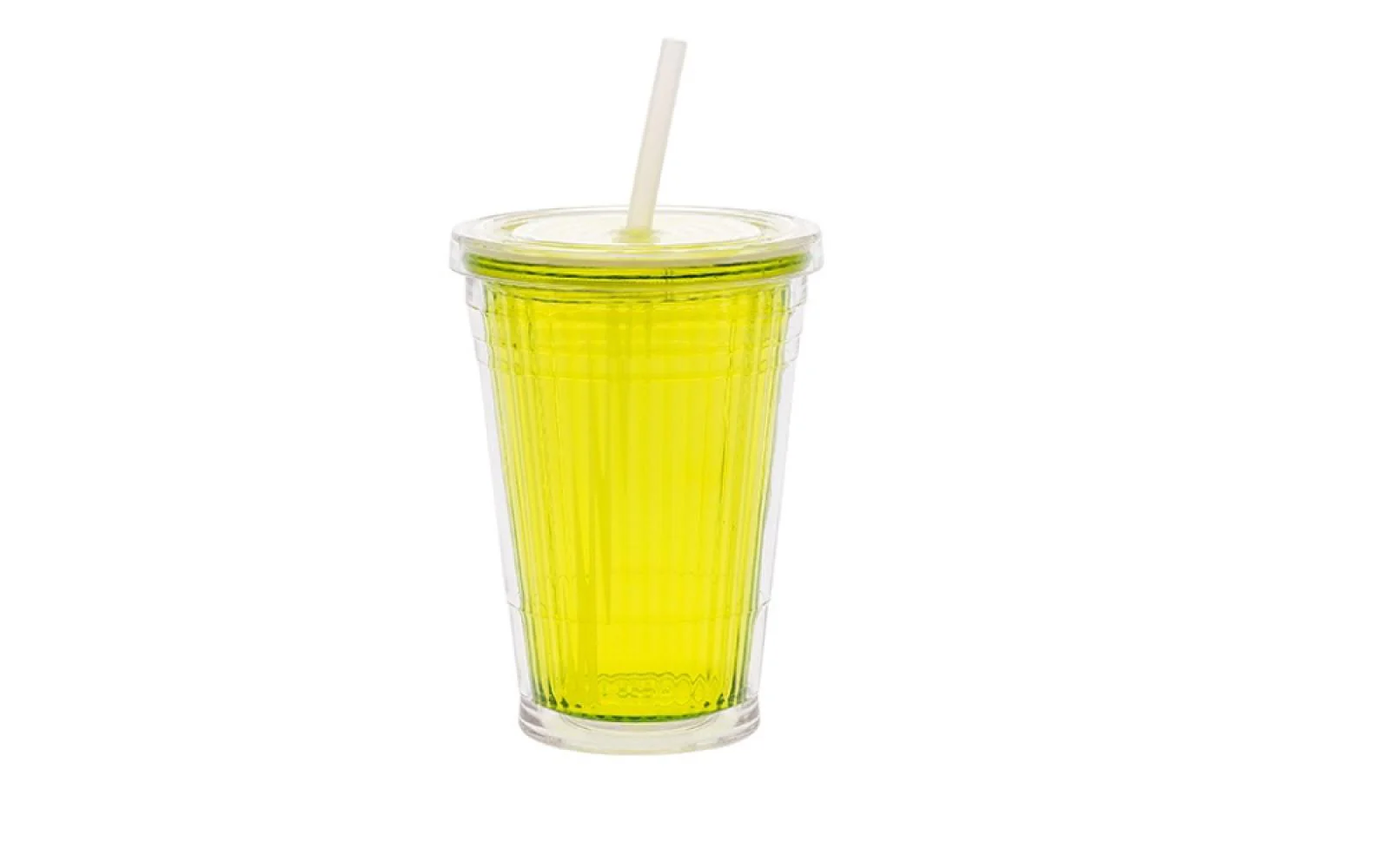 Gimex Drinkbeker met Rietje Lime Gimex Drinkbeker met Rietje Lime