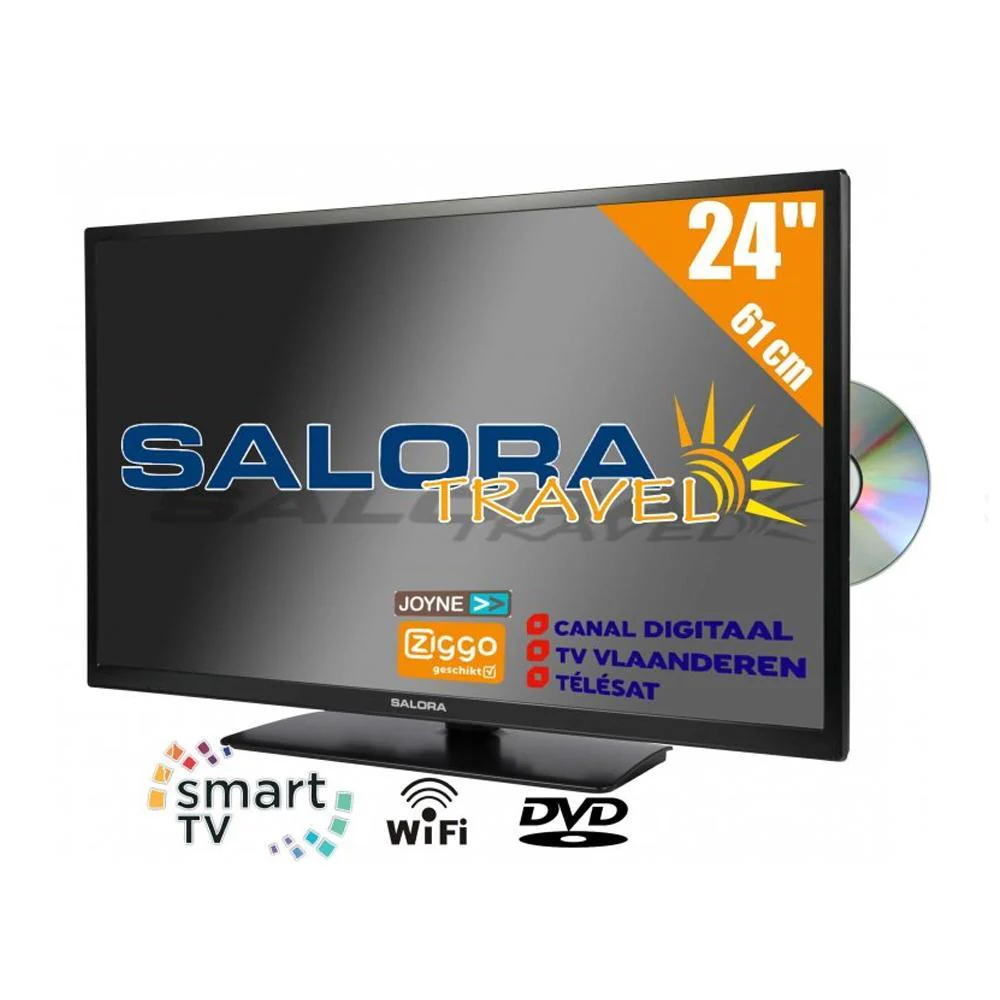 Salora 24” TV Travel LED 12/230V Smart Wifi DVD Salora 24” TV Travel LED 12/230V Smart Wifi DVD