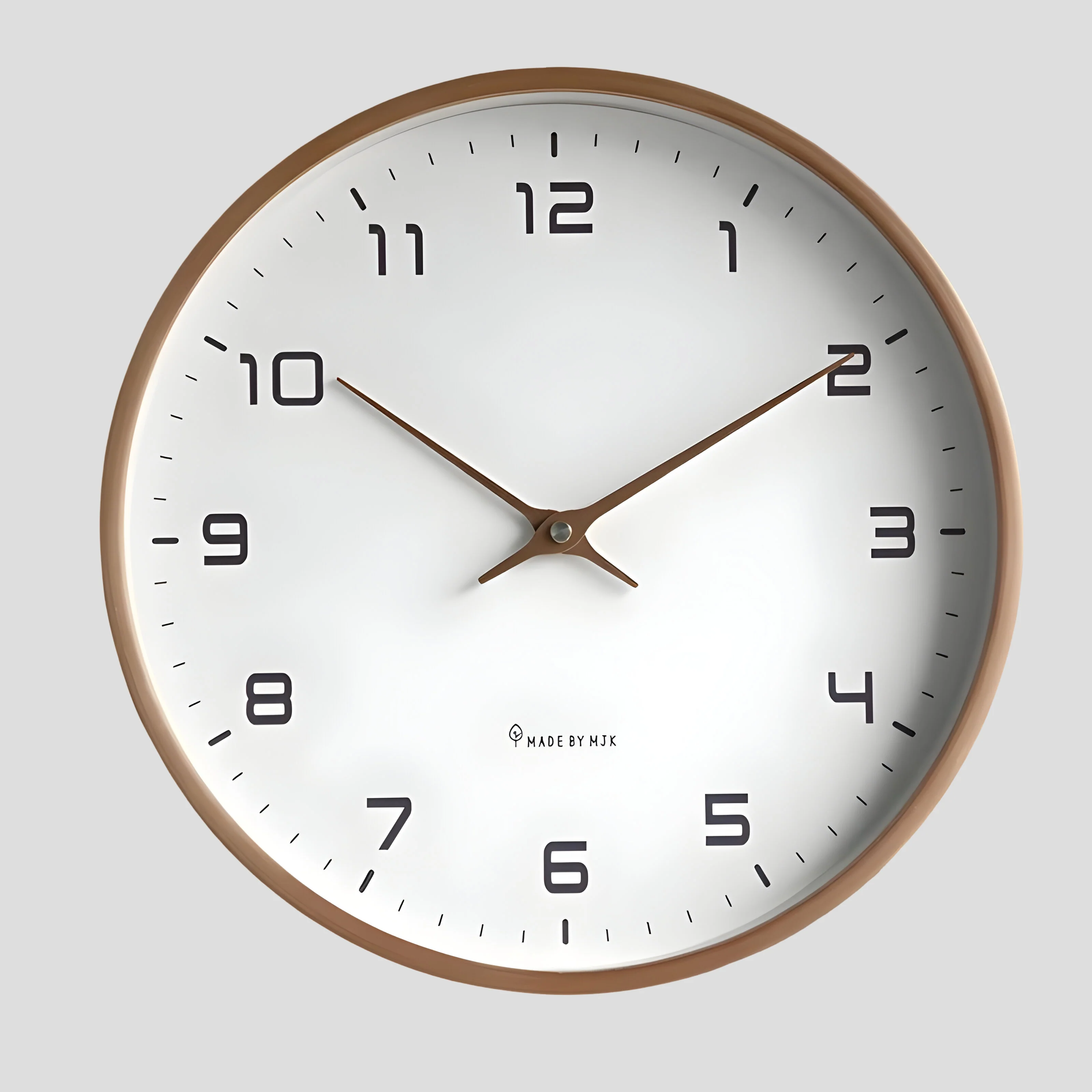Geluidloze Houten Wandklok | Modern Rond Design