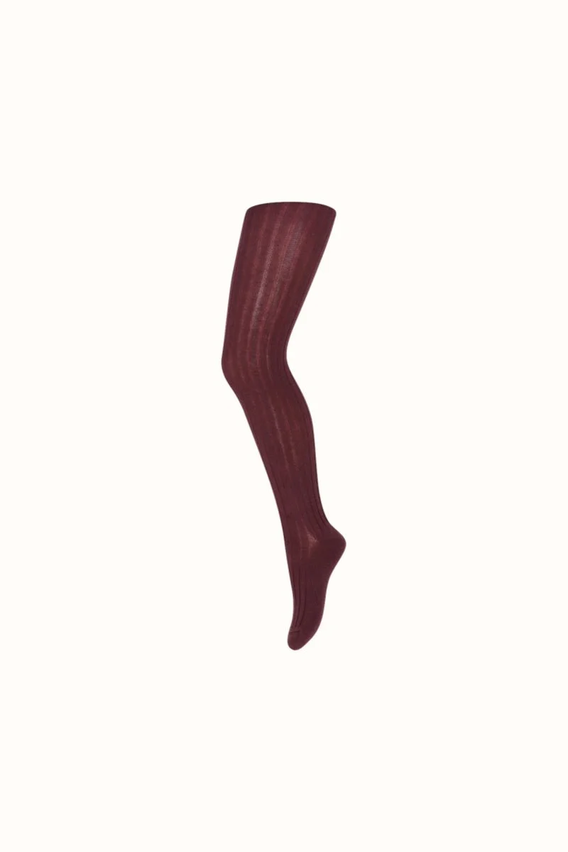 Mp cotton rib tights grape skin