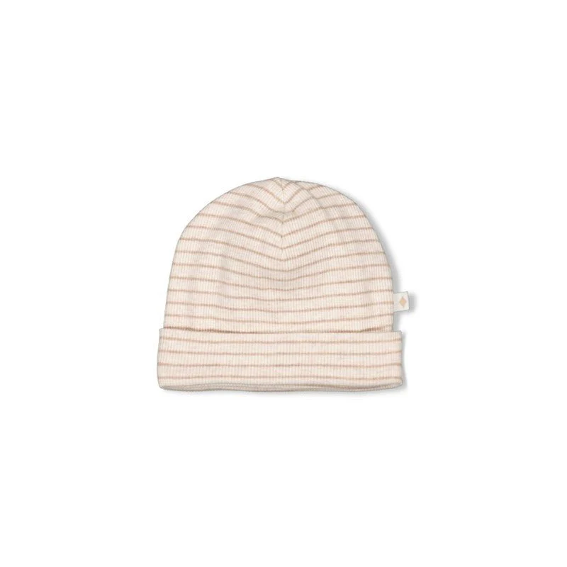 Muts | Taupe melange streep | Feetje Muts | Taupe melange streep | Feetje