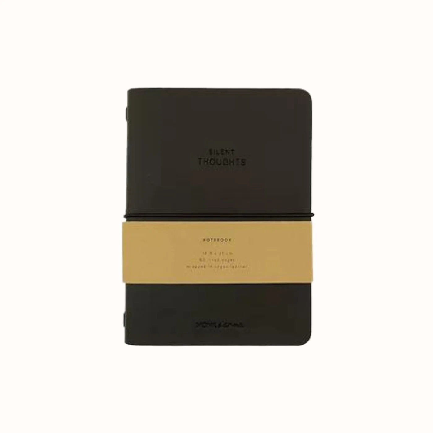 Notitieboek m | vegan leer black