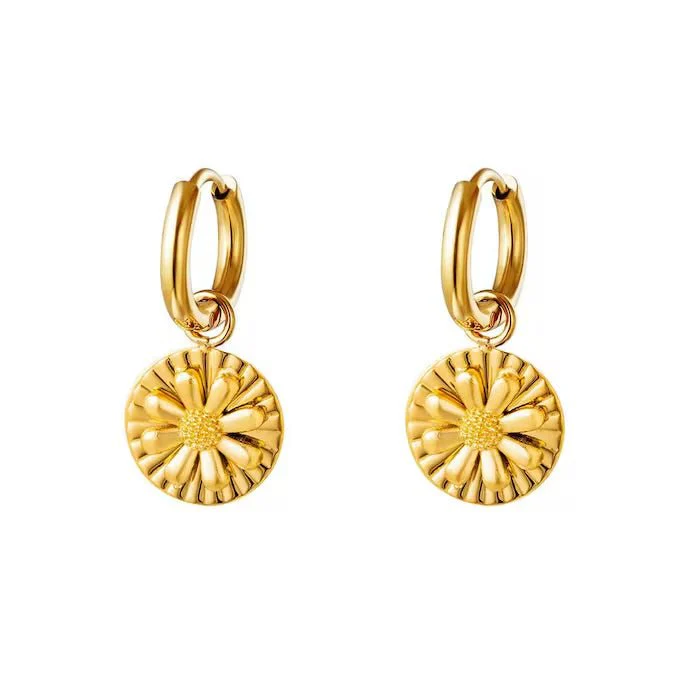 Oorbel Goud Daisy | Stainless Steel