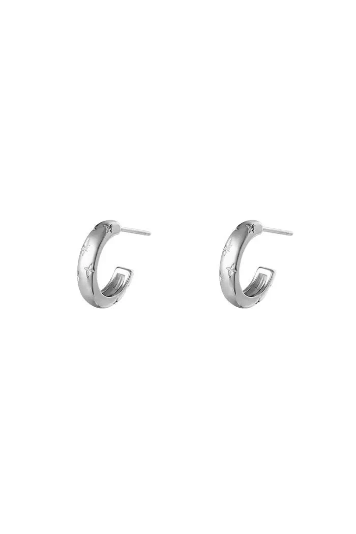 Oorbel Sterren | Zilver Oorbel Sterren | Zilver