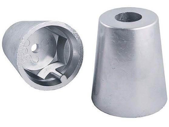 Zink anode propeller, zeshoekig, voor 30 mm as, 0.263 kg, R800401e