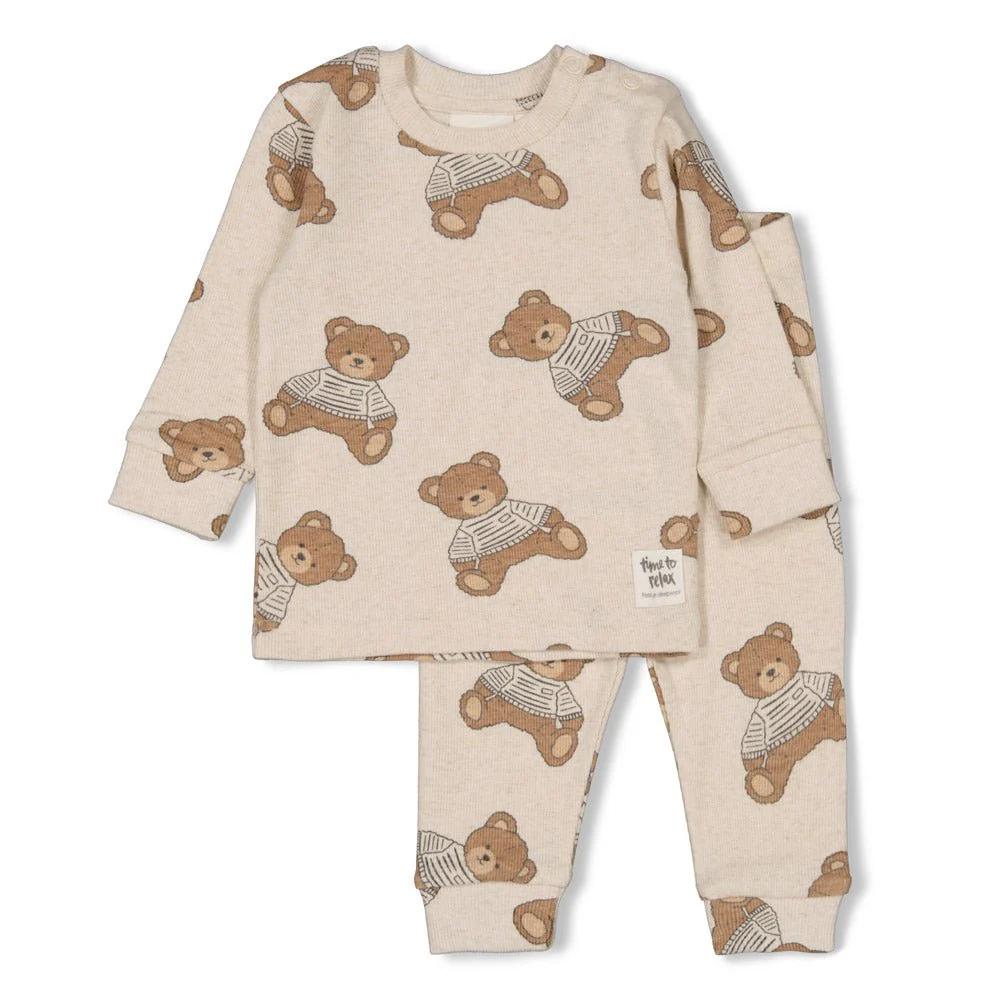 Pyjama Winter Premium | Offwhite Melange | Feetje Pyjama Winter Premium | Offwhite Melange | Feetje
