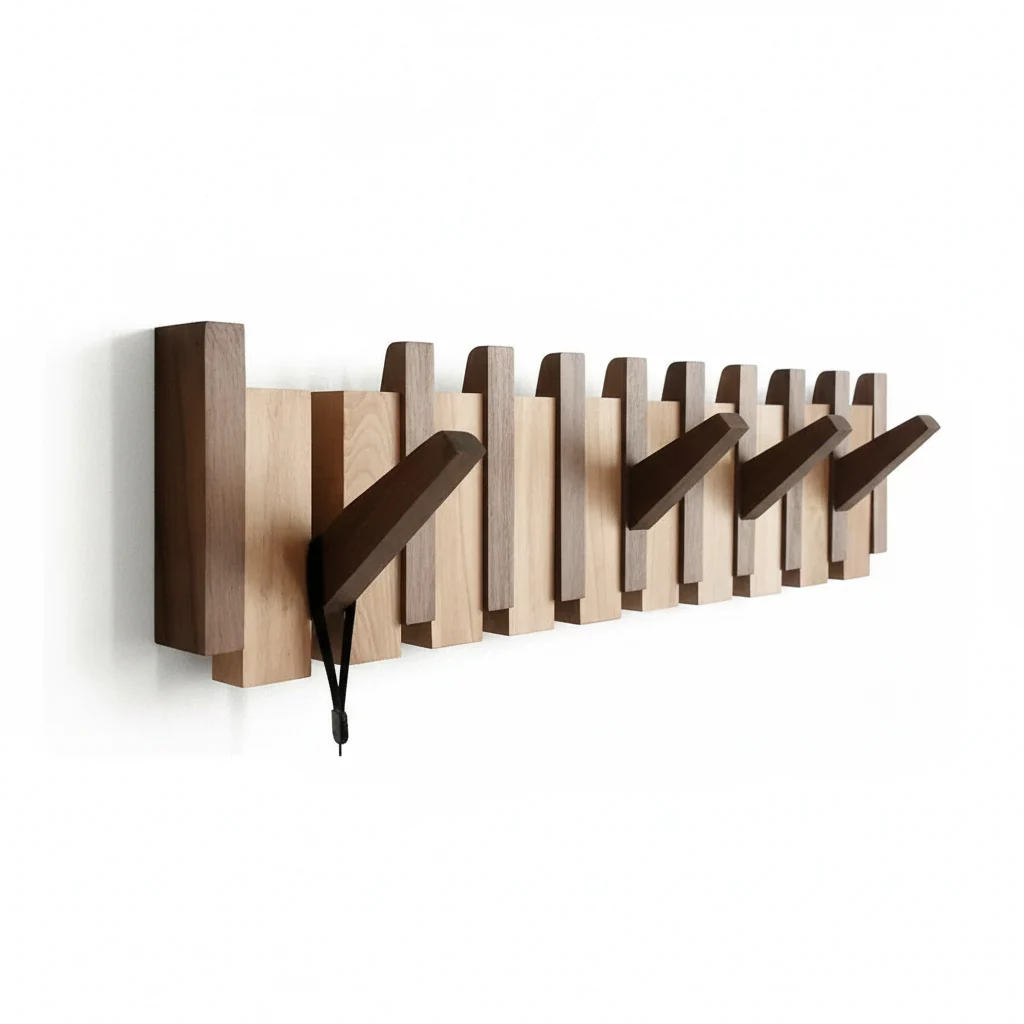 Houten Pianohanger Kapstok Voor Elegante Kledingopslag