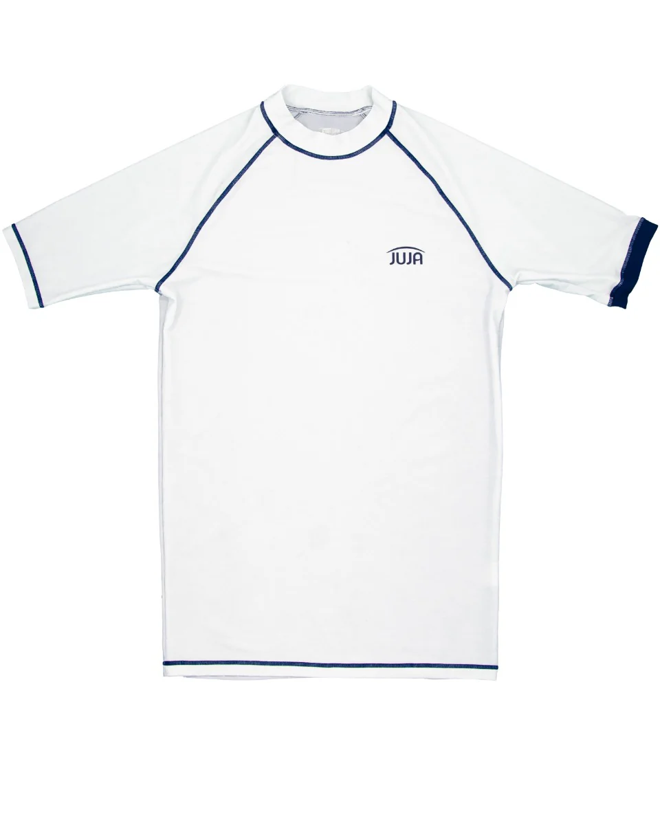 JUJA – UV-Zwemshirt met korte mouwen voor mannen – UPF50+ – Solid – Wit