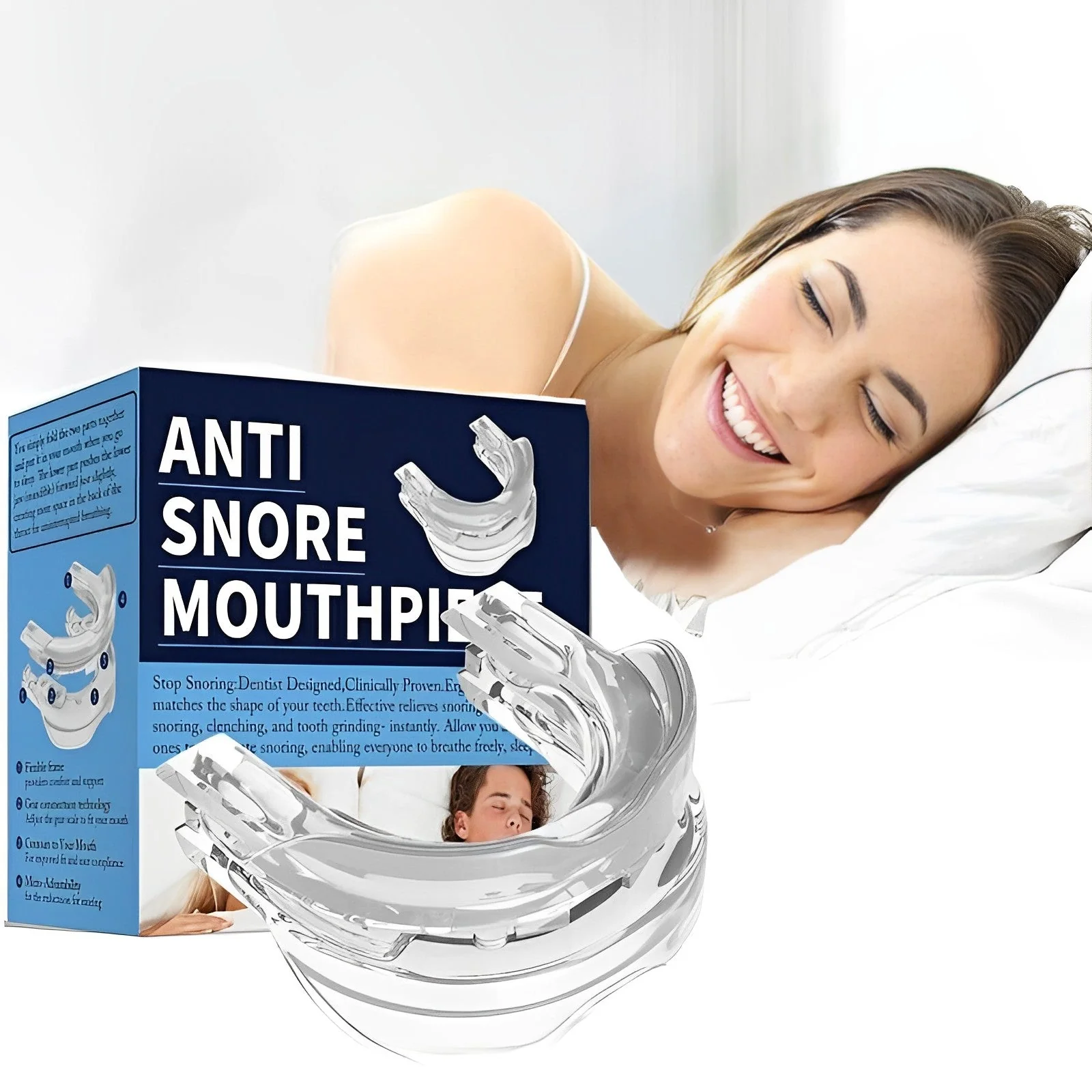 Anti-Snurk Slaapapneu Mondstuk Bescherming