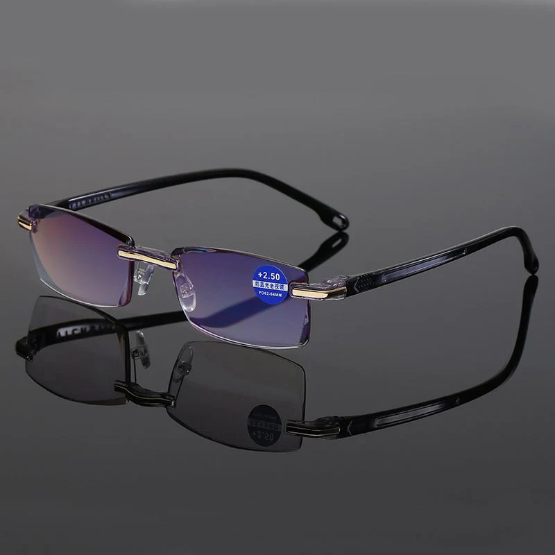 Viselio Intelligente Leesbril met Multifocale Glazen | Ultraleicht & Blauwlichtfilter | Voor Dichtbij- & Verafzicht | Titaniumframe TR90