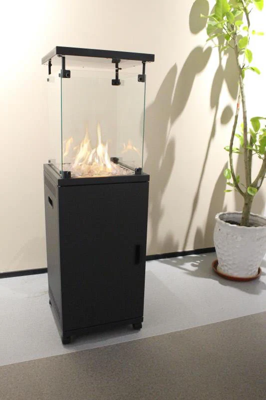 LUXE Terrasverwarmer SQUARE Cristal glas (Zwart 13Kw,1.35m)