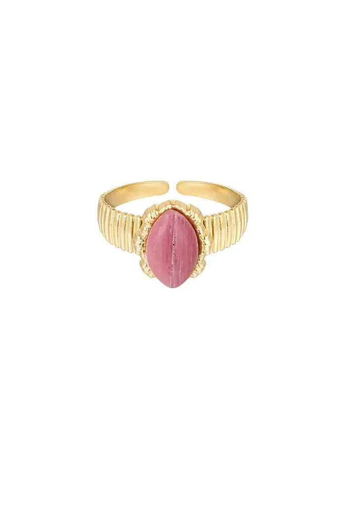 Statement Ring | Stainless Steel | Roze