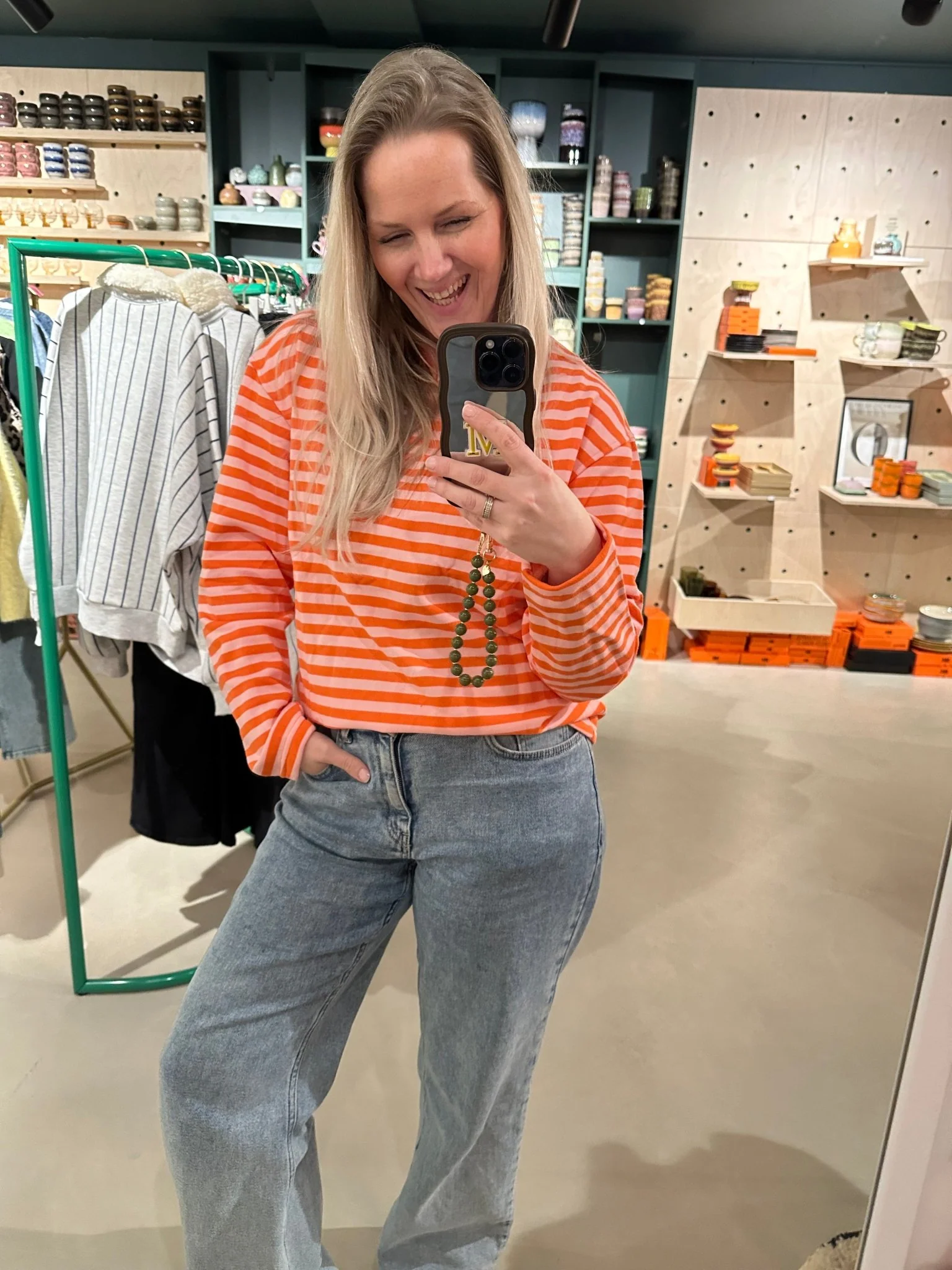 Sweater Stripe Pink-Orange