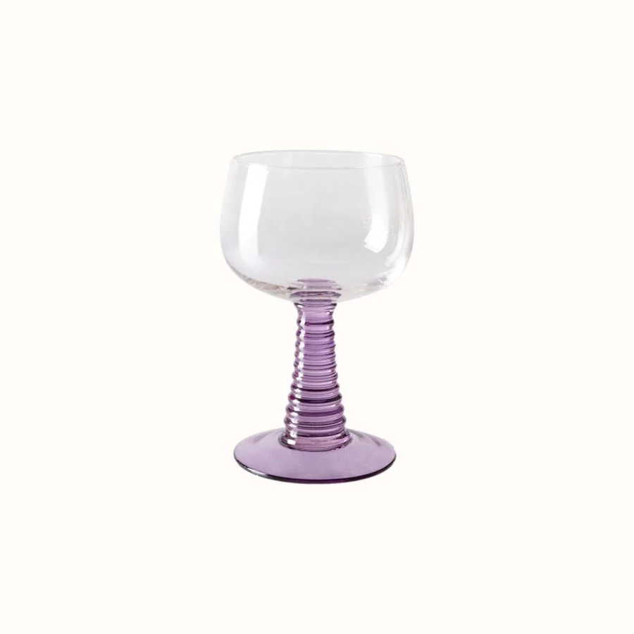 Swirl wijn glas purple