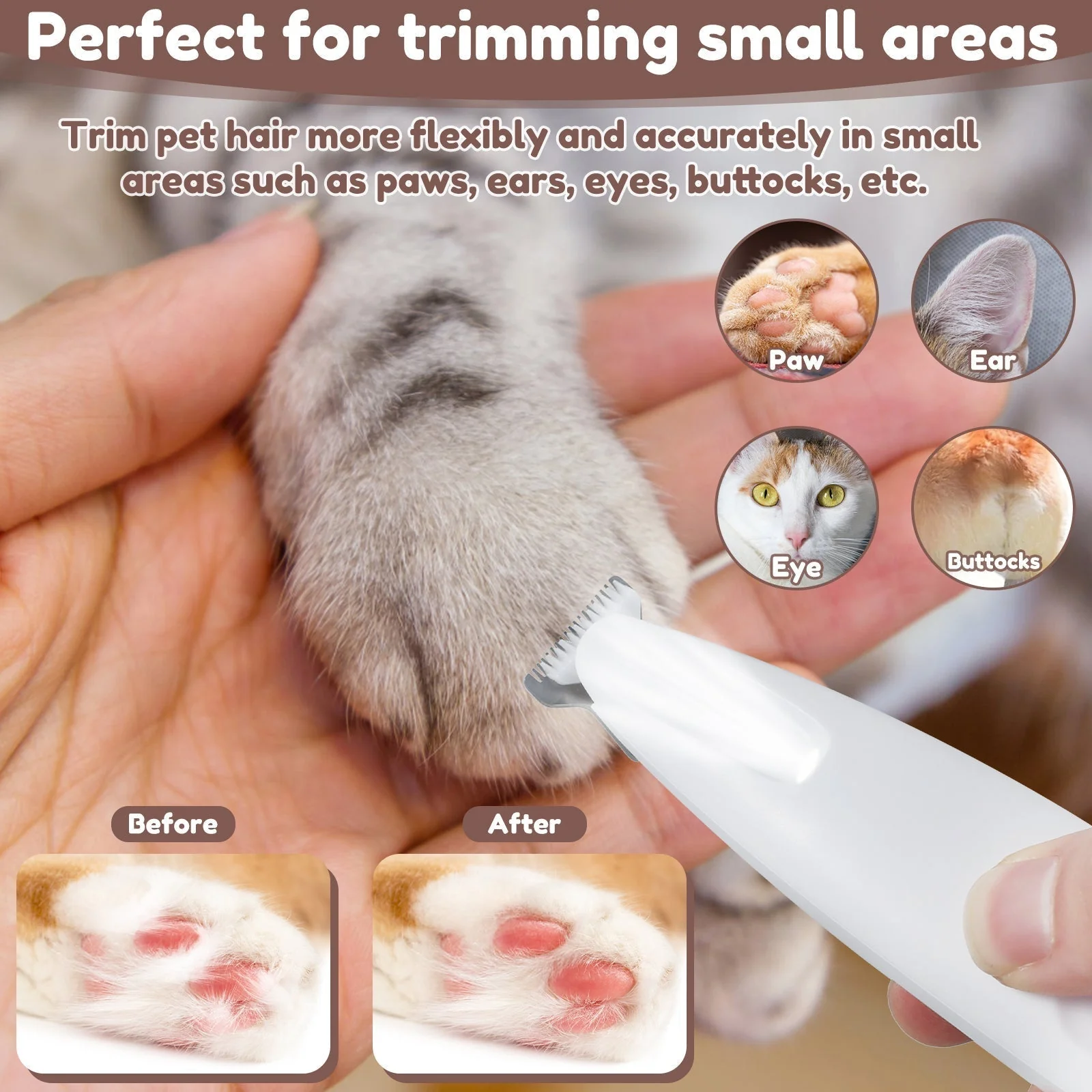 1+1 GRATIS | PawPerfect – LED Huisdierhaartrimmer Pro