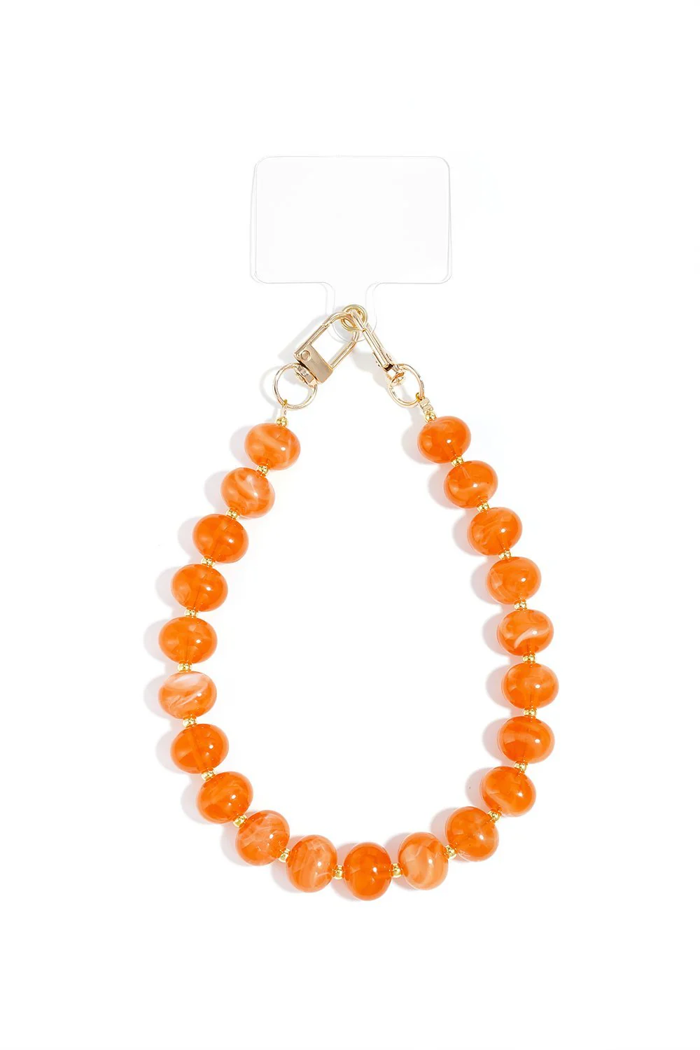 Telefoonkoord | Ronde kralen | Orange
