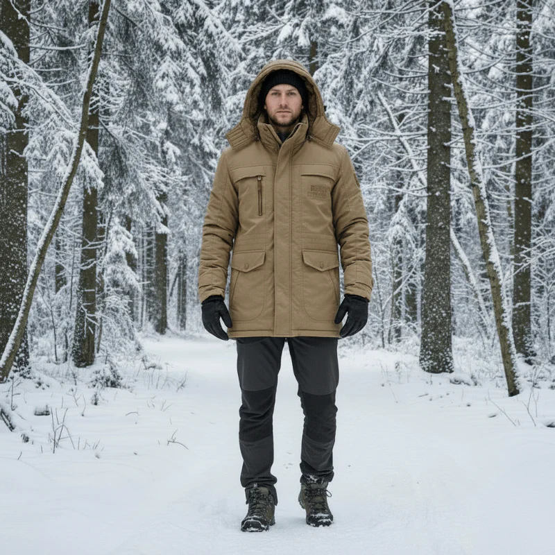 GletsjerKleding – Verwarmende Parka Met Winddichte Fleece Voering