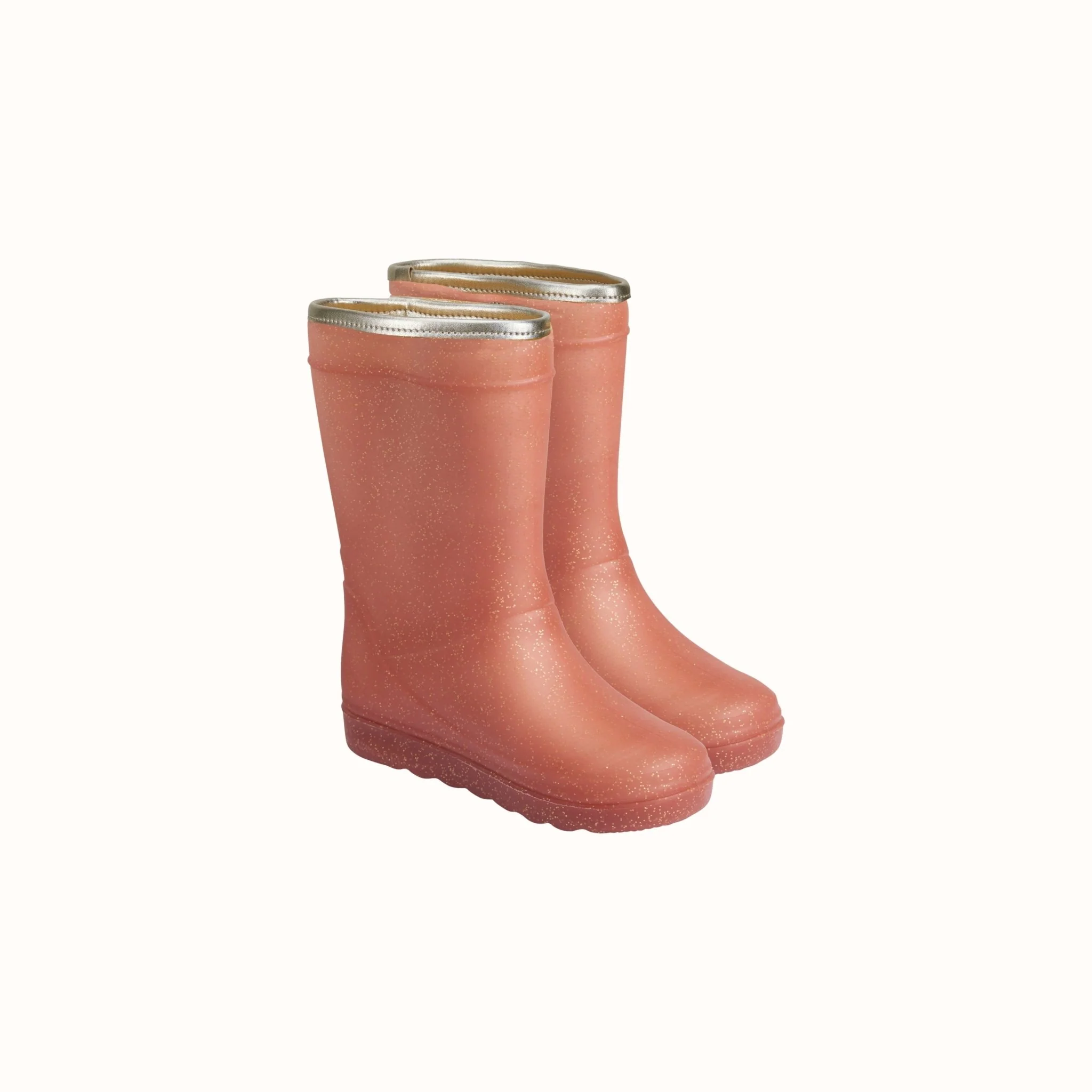 Thermo boots glitter metallic rose