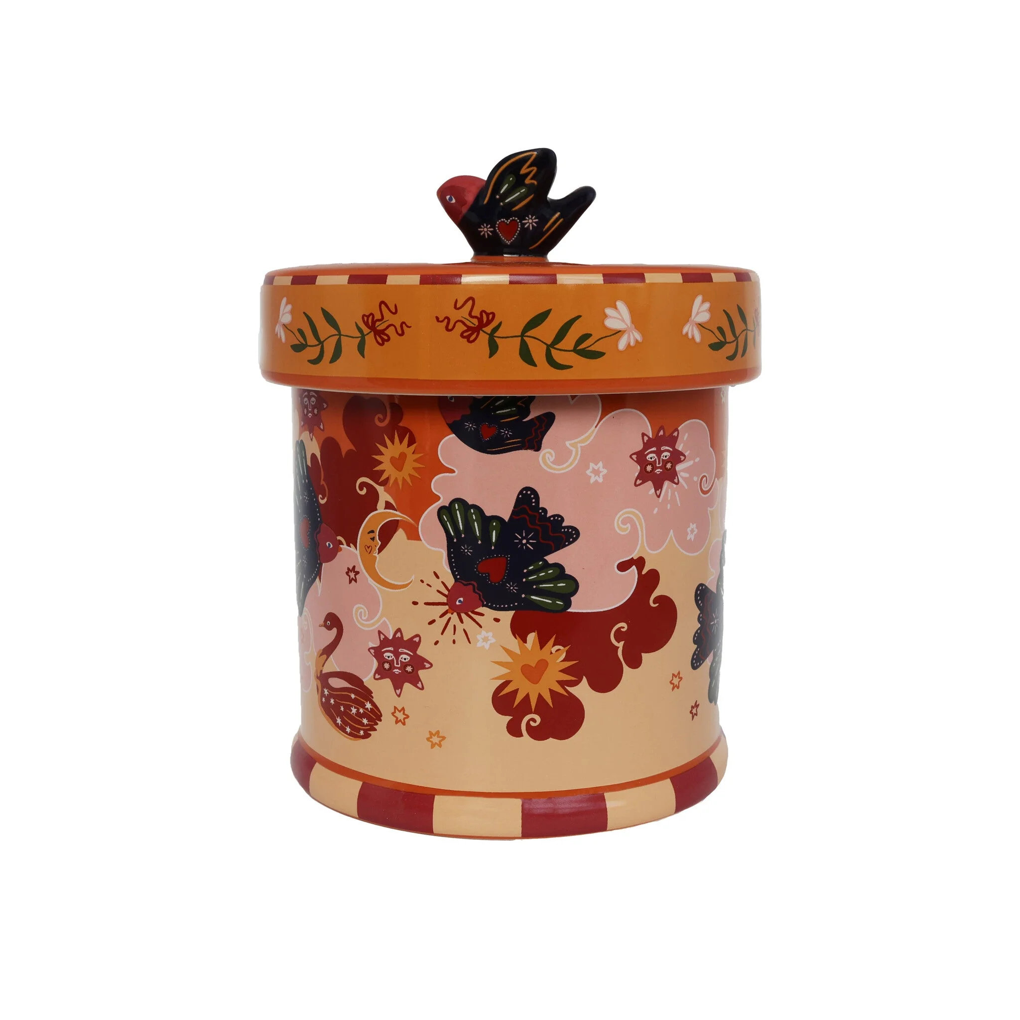 Voorraadpot | Oranje | Vogel Voorraadpot | Oranje | Vogel